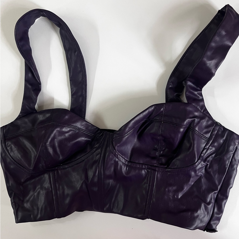 Zara Faux Leather Top